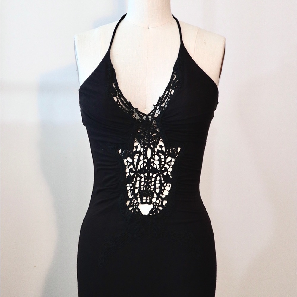 Black Bodycon Hamsa Dress
